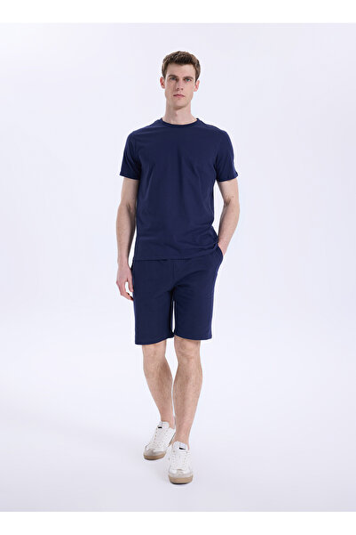 LİMON COMPANY Limon Lacivert Erkek Sweat Şort L6SM-SRT9523