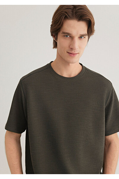 Mavi Haki Basic Tişört Loose Fit / Bol Rahat Kesim 0612726-71587
