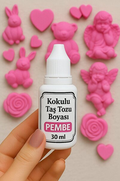 ElHobi Pembe Renk - Kokulu Taş Tozu Boyası - 30 ml