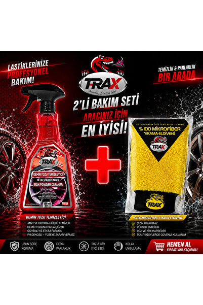 ARACINIZ İÇİN EN İYİSİ T-RAX Demir Tozu Temizleyici Seti 500 ml – Yıkama Eldi...