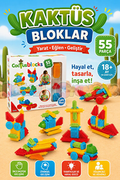 Doğan Oyuncak Dünyası Kaktüs Blok (55 Parça) - Oyuncak Oyuncaklar - Oyuncakla...