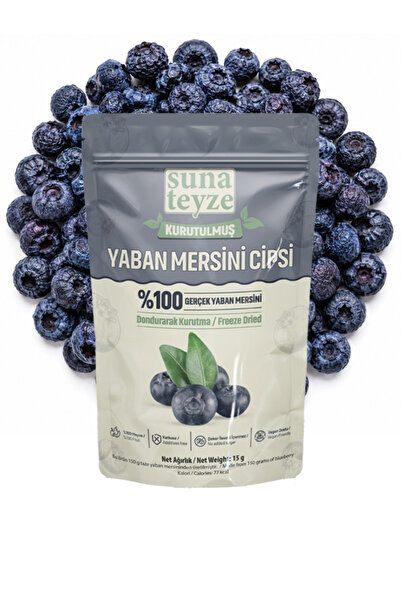 Suna Teyze Yaban Mersini Kuru Meyve Cipsi - Dondurularak Kurutulmuş Freeze Dried Çıtır Yaban Mersini