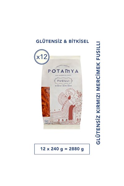 POTAMYA Konvansiyonel Kırmızı Mercimek Fusulli x12