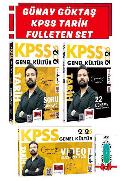 Yargı Yayınları Günay Göktaş | 2026 KPSS Genel Kültür Tarih Soru Bankası+Dene...