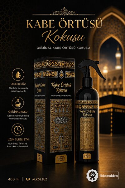Zey-Al Kâbe Örtüsü Kokusu 400 ml Oda ve Seccade Spreyi | Kalıcı, Manevi Koku