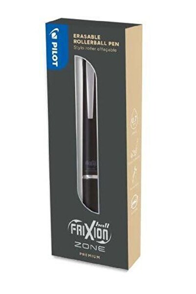 Pilot Roller Frixion Clicker Zone 0.7 mm negru + cutie cadou