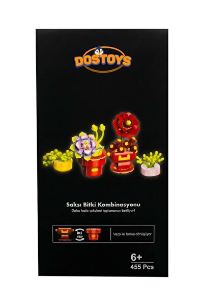 DOSTOYS مجموعة صنع مزيج نباتات الزهور في أصيص 455 قطعة