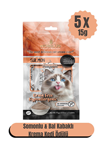 Somon Ve Balkabaklı Kedi Krema Ödülü 5X15G