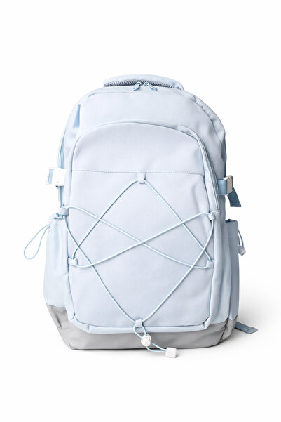 Ecrou Rucsac școlar albastru cu 2 compartimente și accesorii