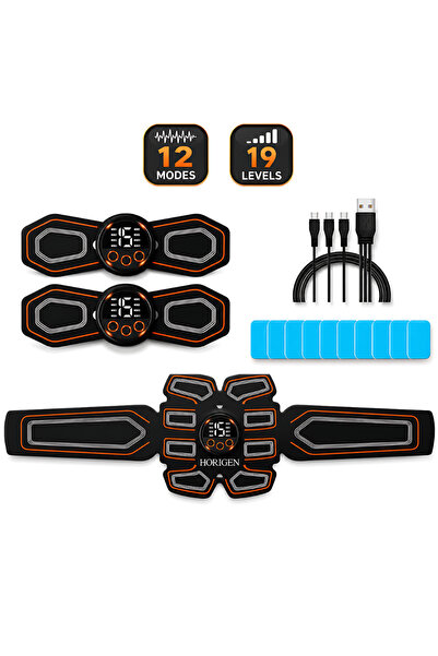 Horigen Aparat Electrostimulare Body Fit, Stimulator Muscular, 12 Moduri, 19 ...
