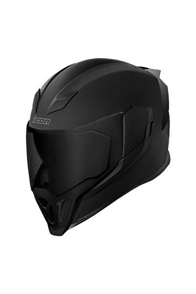 Icon Airflite Dark Kapalı Motosiklet Kaskı Mat Siyah