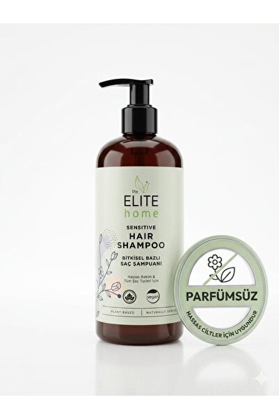 The Elite Home Bitkisel Şampuan – Parfümsüz & Vegan – Hassas Saç ve Saç Deris...