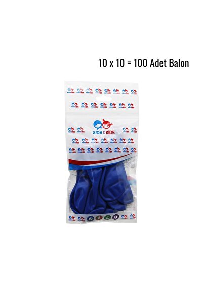 Go İthalat Dark Blue 100Pcs Balloon G-90A