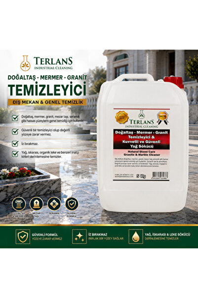 Terlans Doğaltaş Mermer Granit Temizleyici 5 Kg Dış Mekan Natural Stone Care ...