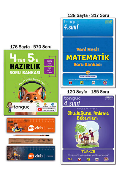 Tonguç Yayınları 5. Sınıf 4 Ten 5 E Hazırlık Tekrar Kitabı - 4. Sınıf Okuduğu...