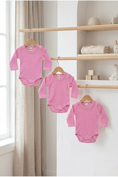 mhk burç bebe 3-Piece Long Sleeve Baby Bodysuit Set 100% Cotton Snap Fastener...