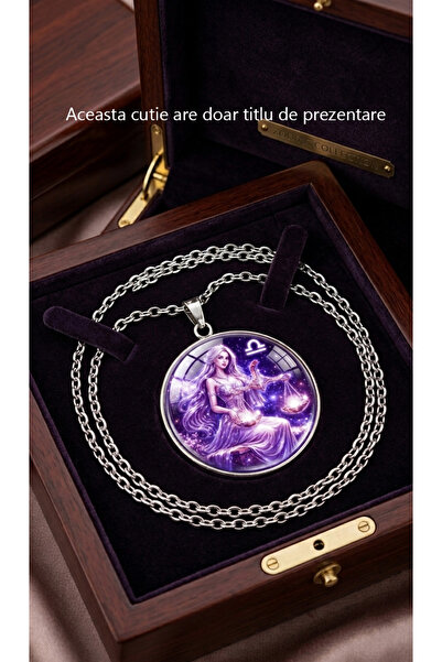Oxolux, Lavinia Cadou elegant, colier medalion din seria Zodiac, design cosmi...