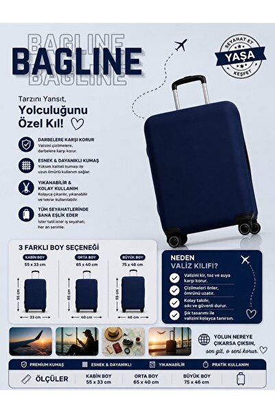 Bagline BAGLU - Ευέλικτη και ανθεκτική θήκη βαλίτσας, θήκη βαλίτσας μεγάλου μ...