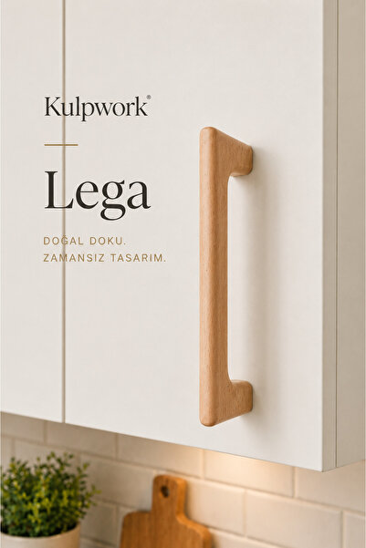 Kulpwork Masif Ahşap Dolap Kulpu (Lega Model) 96 mm 128 mm 160 mm