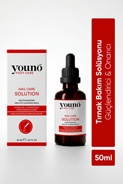 YOUNO CARE Tırnak Bakım Solüsyonu 50 ml | Keratin & Spirulina | 3'lü Hijyen K...