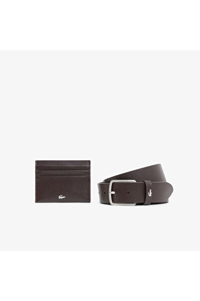 Lacoste طقم هدايا حزام جلد / حامل بطاقات - RC4092-028