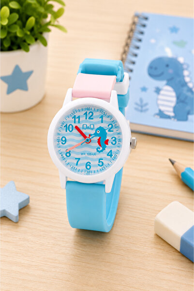 Q&Q 10 Atm Waterproof Children's Wristwatch with Silicone Strap