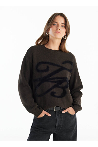 Ted Baker KOYU KAHVERENGİ LOGOLU KAZAK