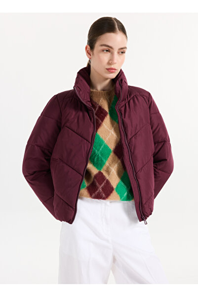 Vero Moda Bordo Kadın Normal Fit Mont VMLIGARIO SHORT JACKET BOO