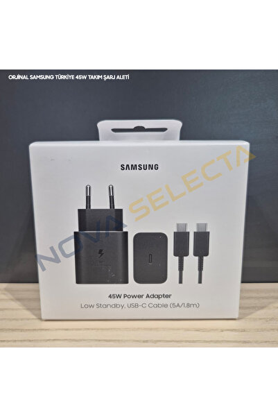 Samsung EP-T4511X TypeC Hızlı Şarj Aleti (45W) - Siyah (SAMSUNG TÜRKİYE ORJİNAL)