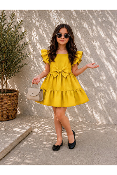 leora kids store Kız çocuk elbise ve çanta set