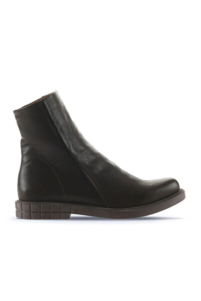 Bueno Shoes Дамски каки кожени равни ботуши - 01wm5400