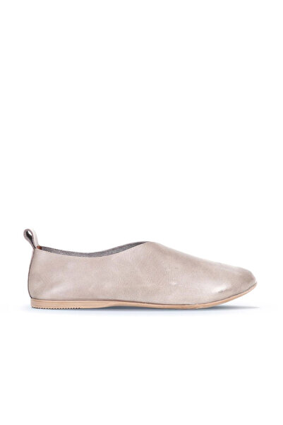 Bueno Shoes Balerini plati de damă din piele gri 01wn0702