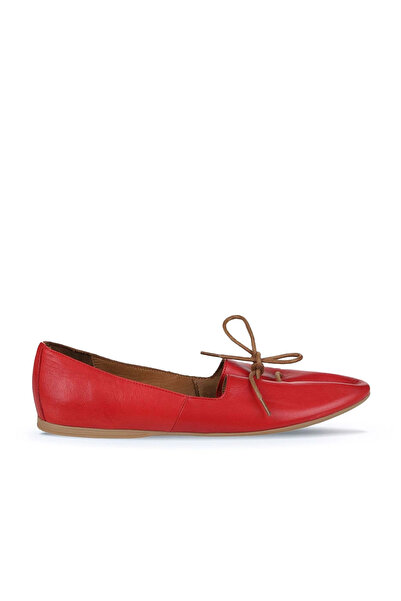 Bueno Shoes Balerini plati de dama din piele rosie 01wl1237