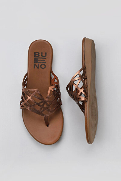 Bueno Shoes طابا بارليش جلد فليب فلوب نسائي شبشب 01wu7460