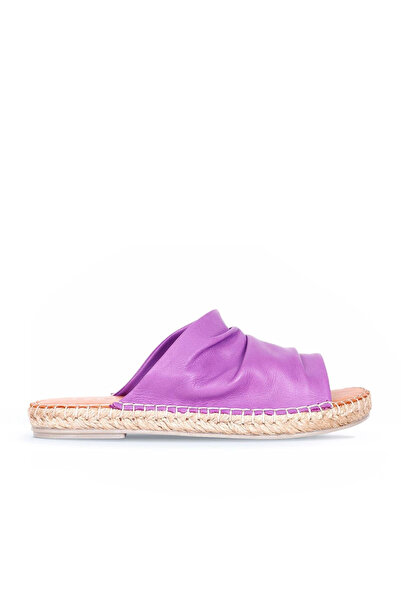 Bueno Shoes Papuci espadrille de damă din piele liliac 01wl4617