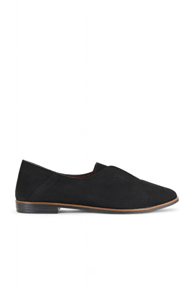 Bueno Shoes حذاء نوبوك أسود نسائي بكعب منخفض 01wd3506