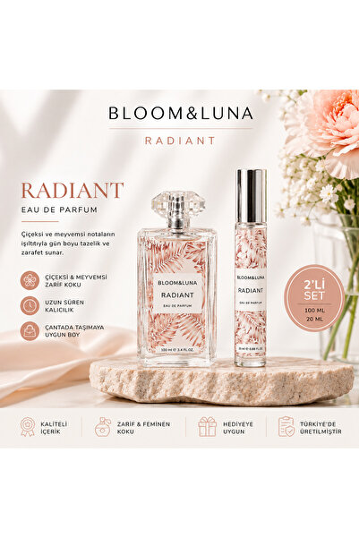 Bloom&Luna Radiant Kadın Parfüm Seti 100 ML + 20 ML Eau De Parfum
