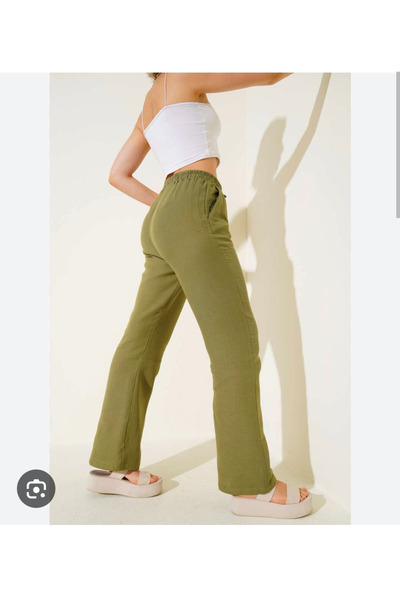 Erka Women's Muslin Trousers Wide Leg Summer Casual Pants