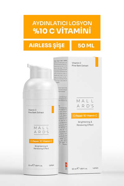 Mallards C-Force 10 Losyon, Aydınlatıcı ve Yaşlanma Karşıtı C Vitamini Losyon...