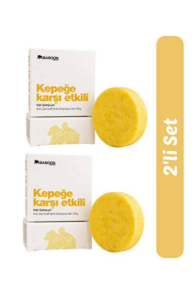 Baboon Natural Kepeğe Karşı Etkili Katı Şampuan 2’li Set | Çay Ağacı, Çinko &...