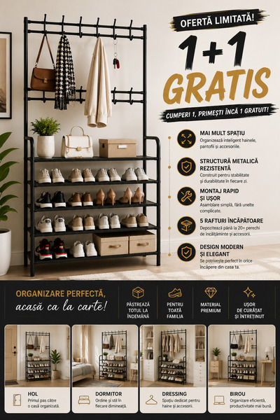 OEM 1 + 1 GRATIS! CUIER CU PANTOFAR SI 5 RAFTURI (RO-V07)
