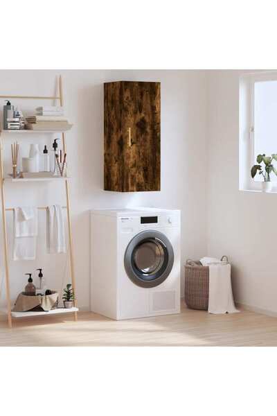 Concept Dulap montat pe perete, stejar fumuriu, 34,5x34x90 cm