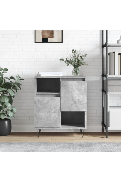 Concept Servantă, gri beton, 60x35x70 cm, lemn prelucrat