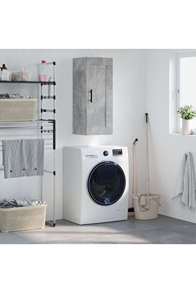 Concept Dulap de perete, gri beton, 34,5x34x90 cm, lemn prelucrat