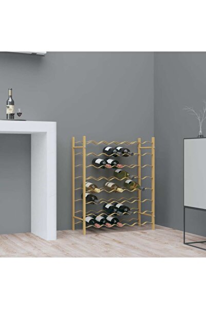 Concept Suport sticle de vin, 48 sticle, auriu, metal