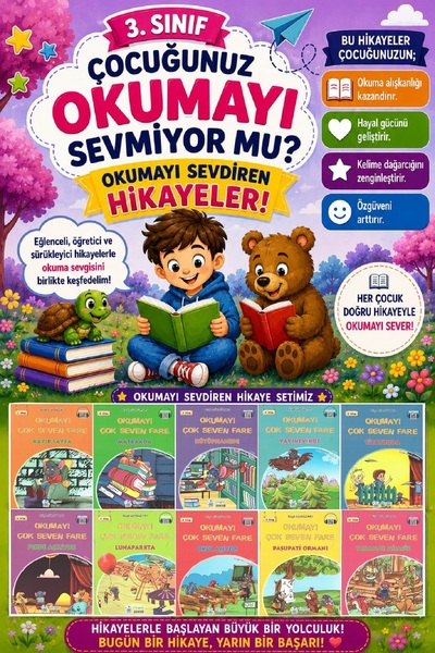 Üçgen Yayıncılık 2 Ve 3.sınıflar Için Okumayı Çok Seven Fare (10 Kitap)+kitap...