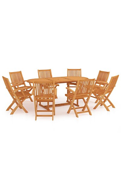 Concept Set mobilier de grădină, 9 piese, lemn masiv de tec