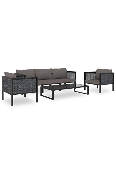 Concept Set mobilier de grădină cu perne, 6 piese, antracit, poliratan