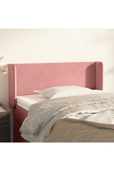 Concept Tăblie de pat cu aripioare roz 103x16x78/88 cm catifea
