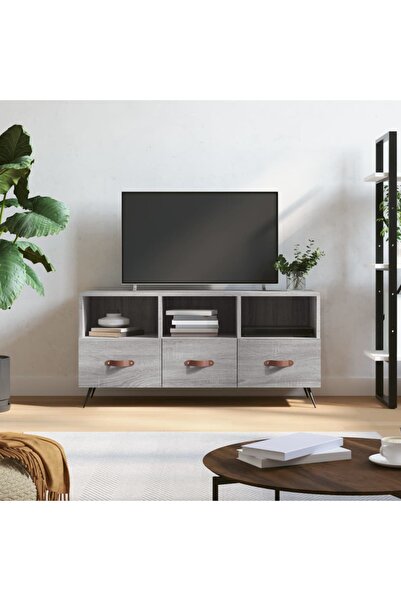 Concept Dulap TV, gri sonoma, 102x36x50 cm, lemn prelucrat
